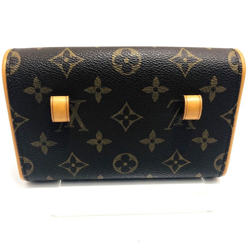 Louis Vuitton Pochette Florentine M51855 Monogram Waist Bag Brown Leather Women