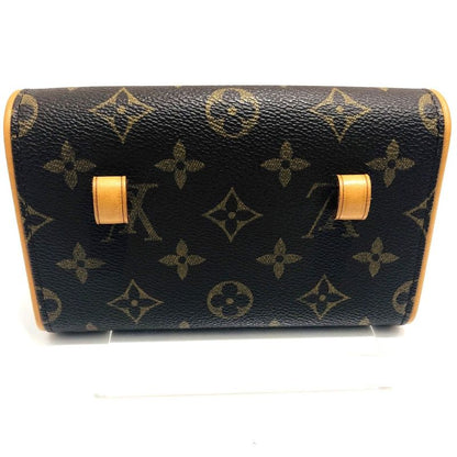 Louis Vuitton Pochette Florentine M51855 Monogram Waist Bag Brown Leather Women