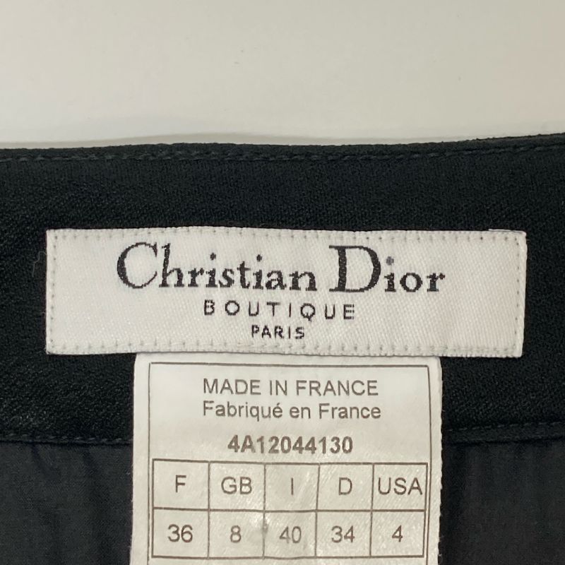 Christian DIOR 4a12044130 Black Acetate Pants 36
