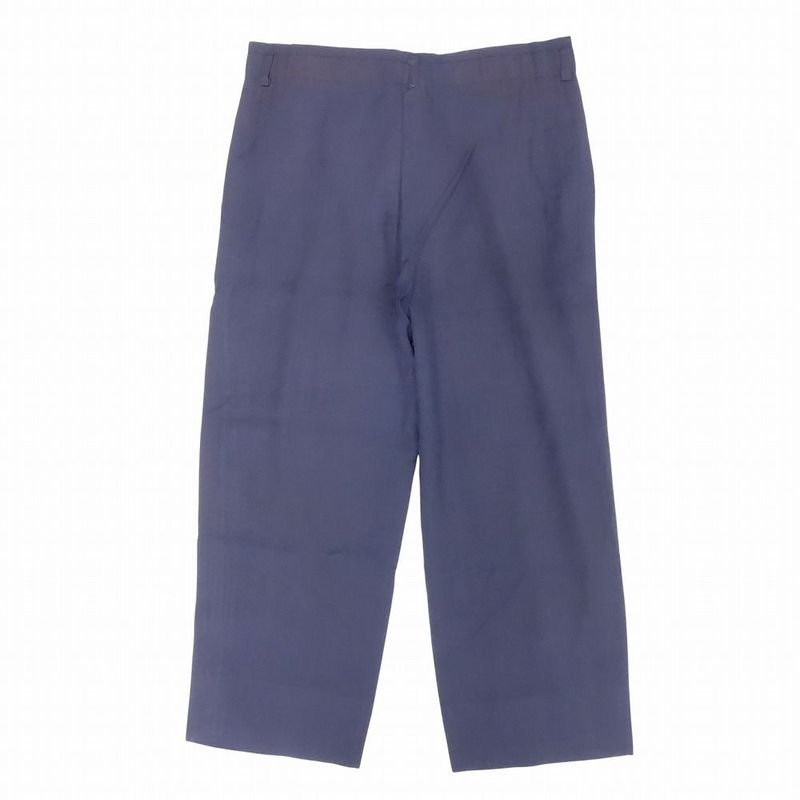 Vintage Old Celine French Silk Blend Wide Slacks Pants with Gold Buttons Size