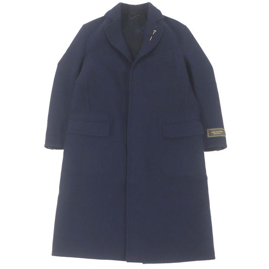 Louis Vuitton 22AW Hjc55e 100% Wool Lining Monogram Chester Coat Navy 44 With