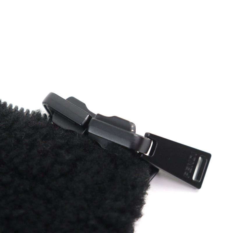 Fendi 2021 Fm0176 Selleria Sheepskin Cotton With Logo Patch Reversible Denim