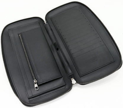 Louis Vuitton Round Zipper Long Wallet With Change Pocket Clutch Bag Damier