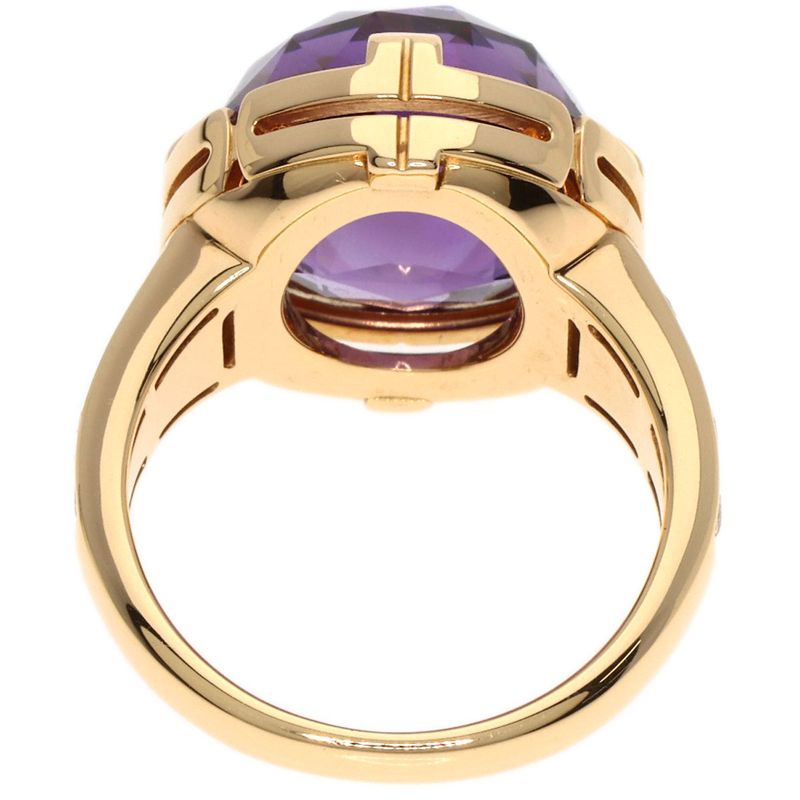Bvlgari Bulgari Parentesi Cocktail Amethyst Diamond Ring And Ring 18K Pink Gold