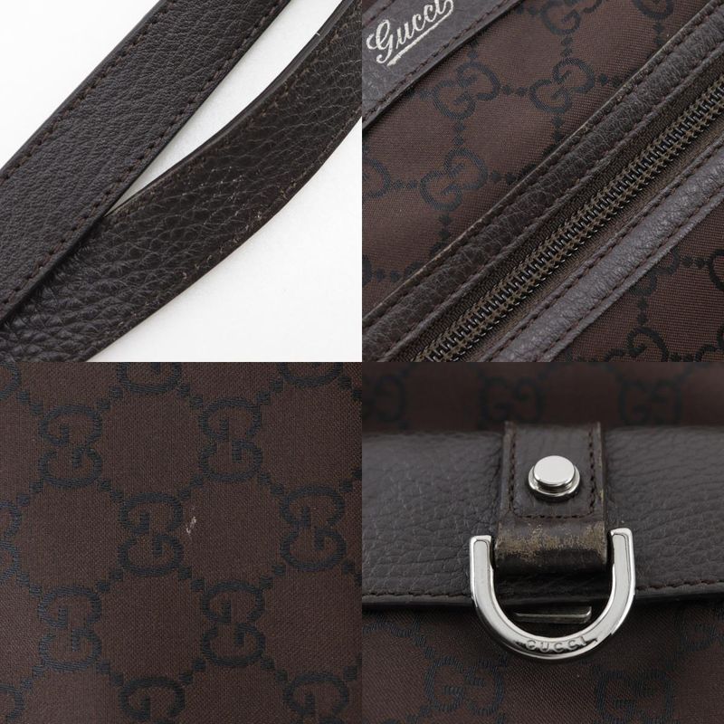 Gucci Abbey Line Outlet GG 268639 Nylon Canvas Brown Ladies Tote Bag