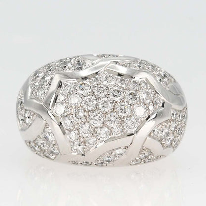 Finished Chanel Ring No 10 Camellia Dome #50 7l1336 750 D 18.2g Jewelry H17479