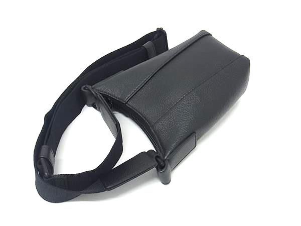 Balenciaga 644722 Hourglass Leather Crossbody Shoulder Bag Black Bp4488