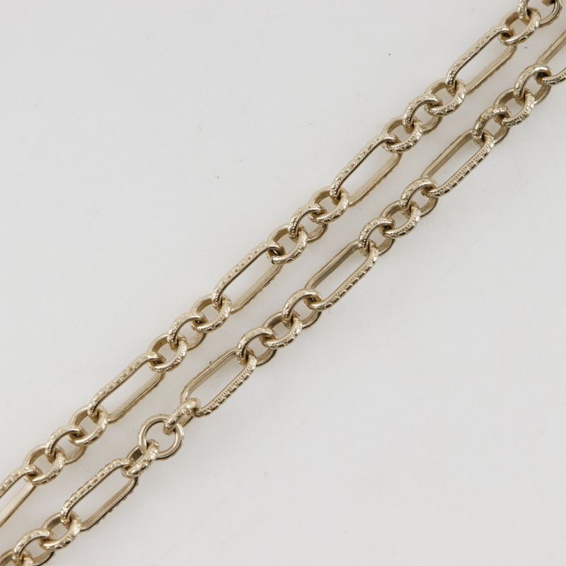 Chanel Coco Crocodile Motif Metal And Rhinestone Silver Ladies 126.3g Necklace