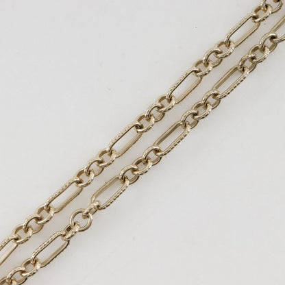 Chanel Coco Crocodile Motif Metal And Rhinestone Silver Ladies 126.3g Necklace