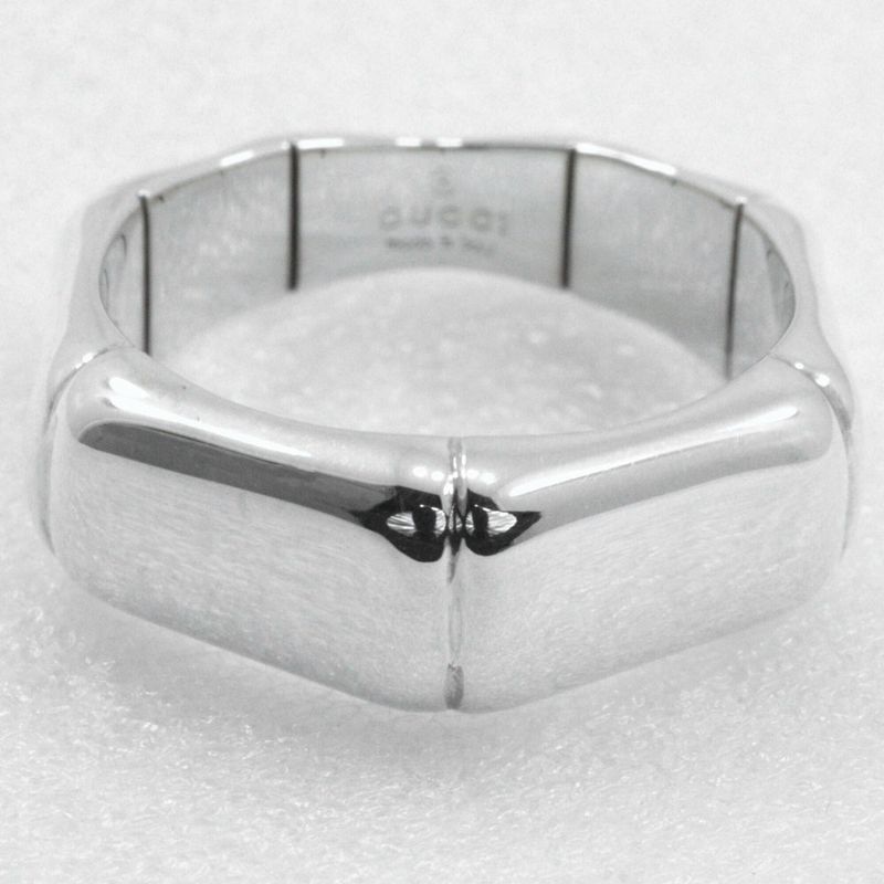 Gucci Bamboo Ring Silver 925 Size 6.5 Ladies 4.3g Ring