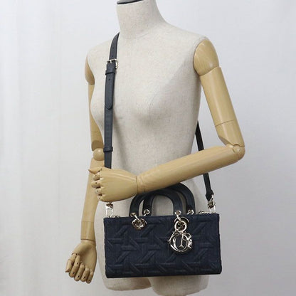 DIOR Medium 2WAY Lady D-joy M0540 Handbag Denim Calf Womens