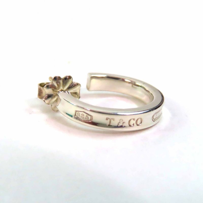 Tiffany & Co 1837 Narrow Hoop Earrings Sv925 Silver With Box And