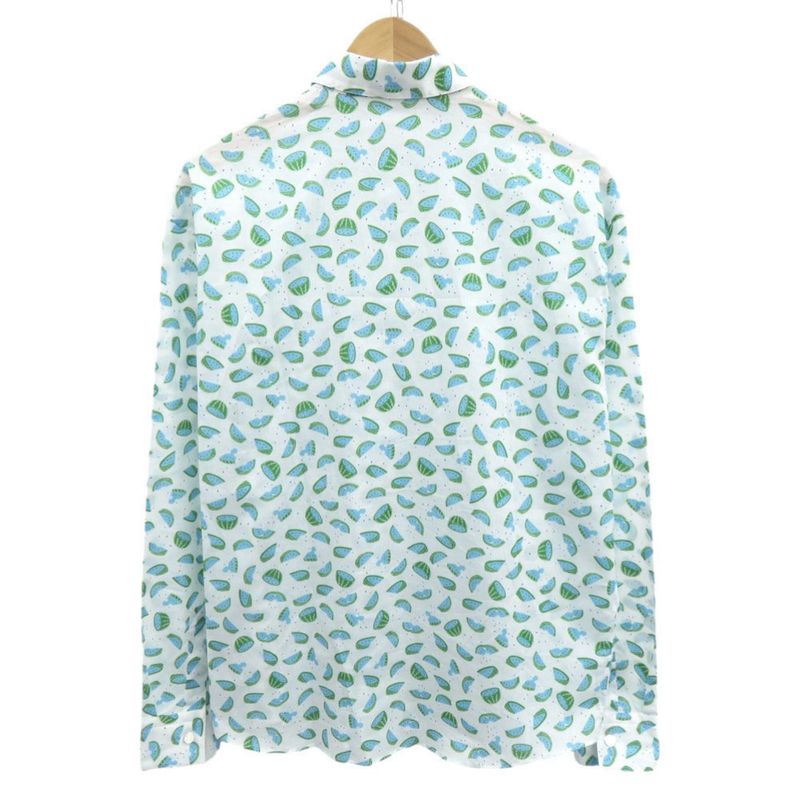 Hermes Watermelon Pattern Size 37 Cotton Multicolor Long Sleeve Shirt 1672
