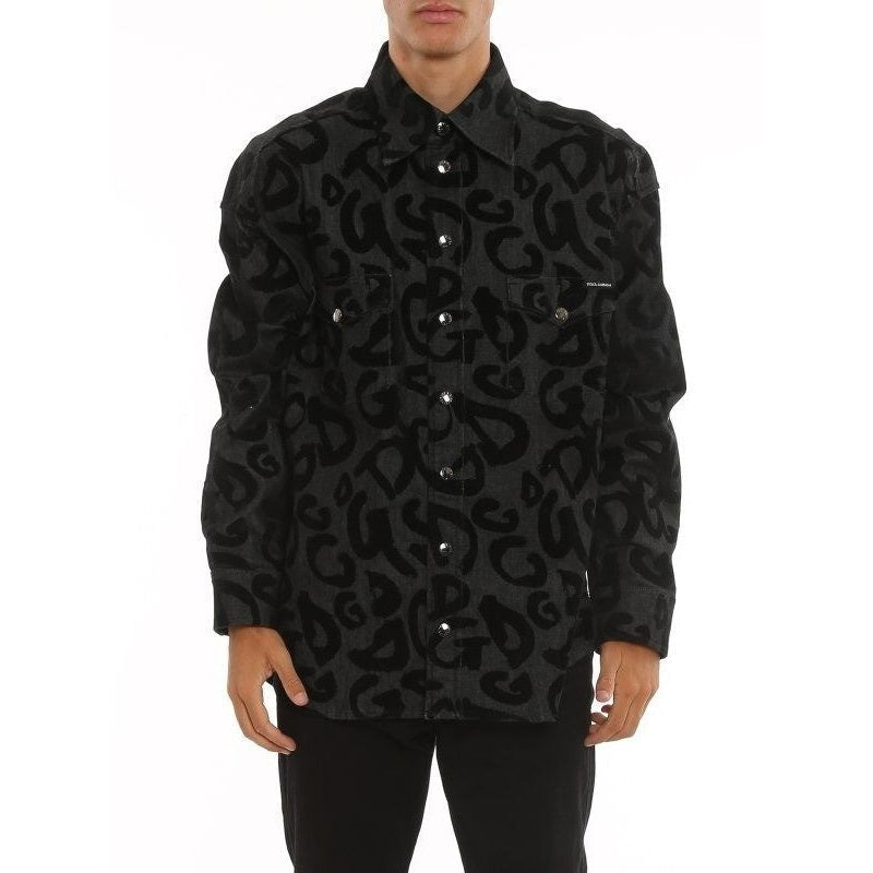 Dolce & Gabbana Denim Jacket 44 Top Chemise Button Up Dress Shirt Men's