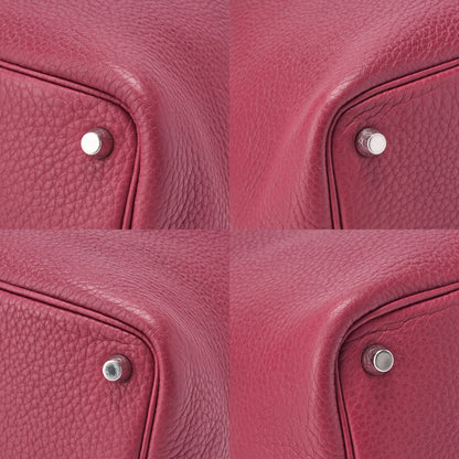Hermes Picotin Lock PM Handbag Taurillon Clemence Rouge Casaque (silver