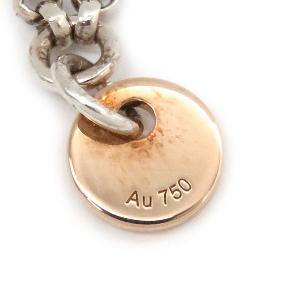 Hermes Bracelet Ex Libris PM Silver 925 18k Pink Gold Silver X Pink Gold Sh