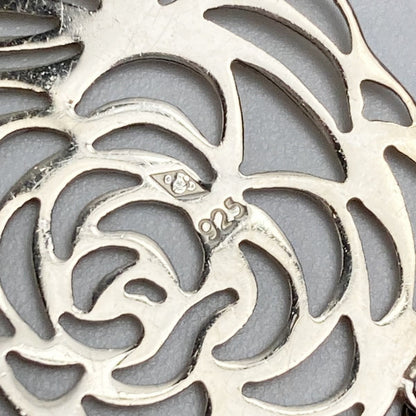 Chanel Camellia Earrings Silver Sv925 Box and Cloth Bag Included