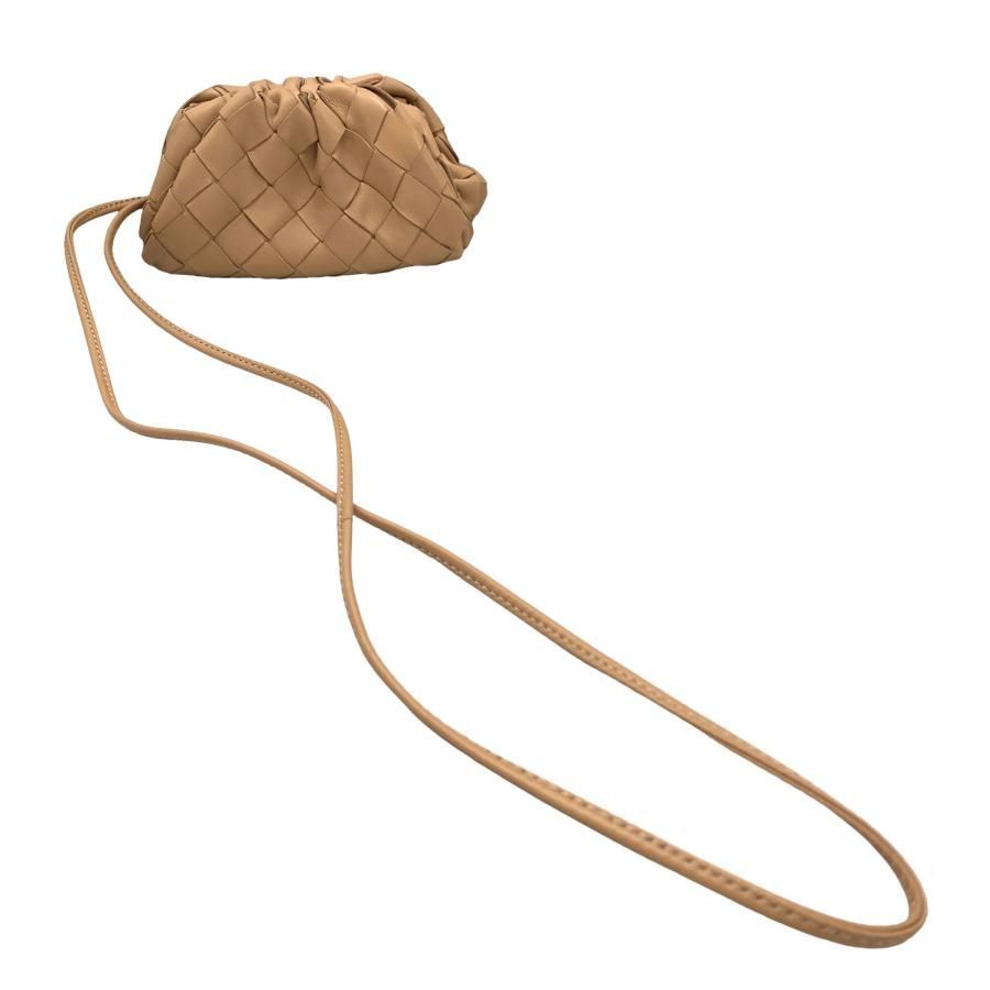 Bottega Veneta The Pouch Small Clutch Bag Shoulder Bag Beige Preowned