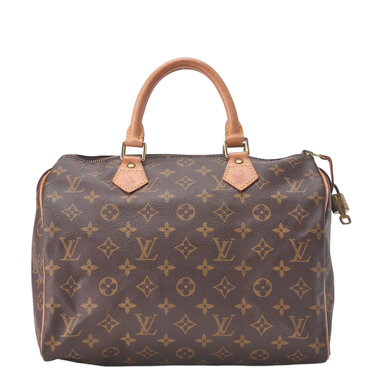 Louis Vuitton Monogram Speedy -30 Handbag M41526 Brown (gold Hardware) [no