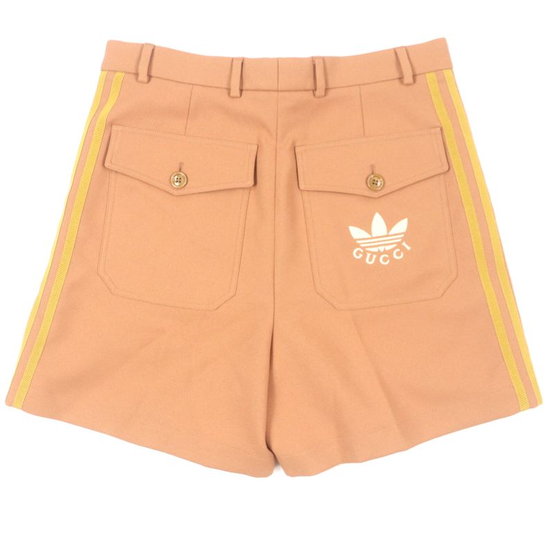 Gucci Adidas Gucci Adidas 691437 Logo Embroidery Shorts Beige 44 Hanger Made