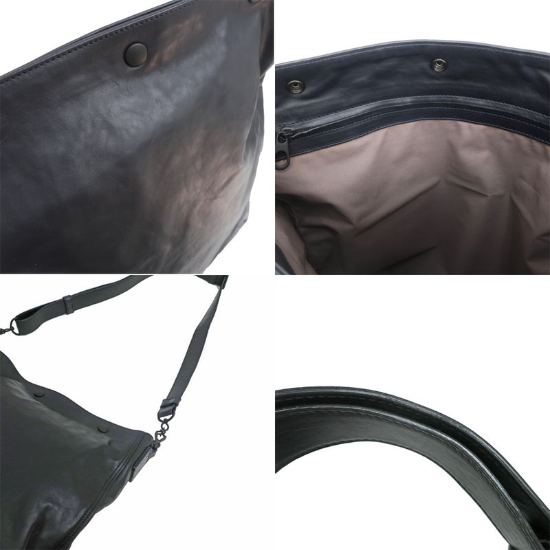 Bottega Veneta Shoulder Bag Black Intrecciato Men's