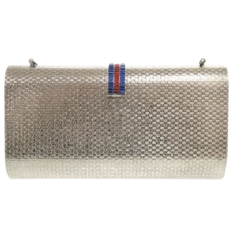 Gucci 725758 Metal Crystal Silver Chain Shoulder Bag Shoulder Bag 0347 Gucci