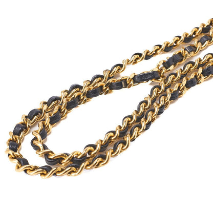 Chanel Shoulder Bag Chain Wallet Caviar Skin Black Silver Hardware Push Lock