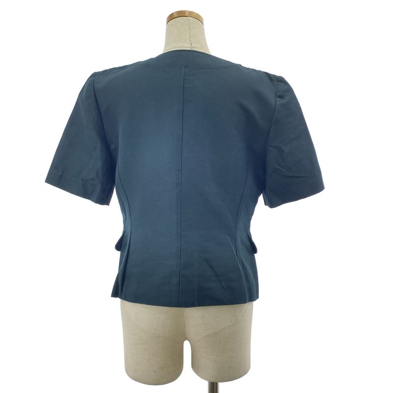 Christian DIOR | Cotton Crew Neck Blouse | M | Dark Green | Women