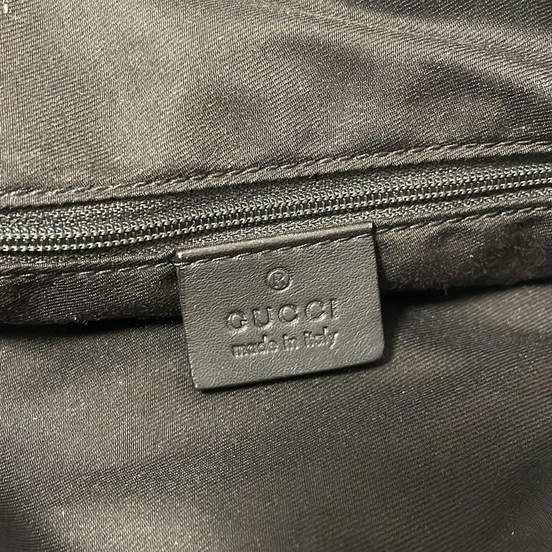 Gucci Shoulder Bag Abby 203257 Beige And Dark Brown Leather