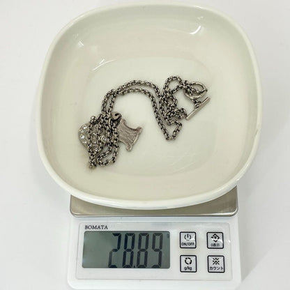 Celine Macadam Triomphe Stone Heart Necklace 24-2916s