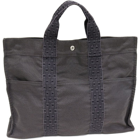 Hermes Tote Handbag Her Line Tote MM Canvas Gray