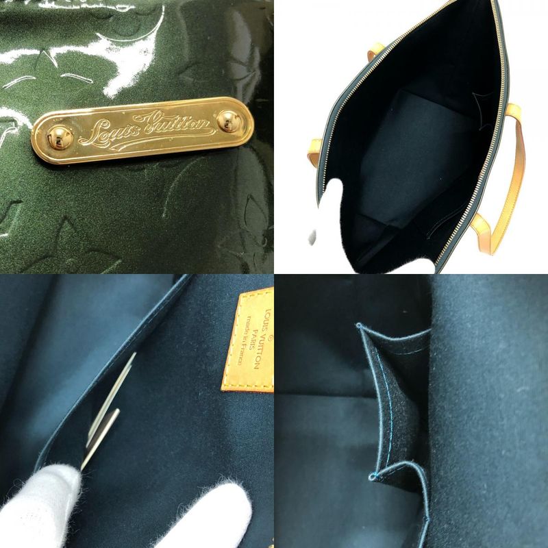 Louis Vuitton Tote Bag Bellevue GM M93673 Monogram Vernis Blue Nuit Green