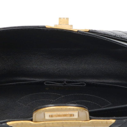 Chanel 2.55 Lambskin Croco Shape Pressed Chain Shoulder Bag Women 25