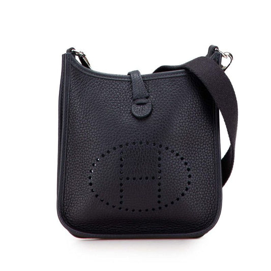 Hermes Evelyn TPM Amazone Crossbody Shoulder Bag Dark Navy Silver Hardware