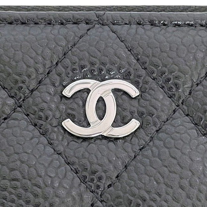 Chanel Round Zipper Long Wallet Black Ap0242 Excellent Condition Wallet