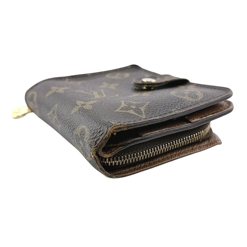 Louis Vuitton M61667 Monogram Compact Zipped Wallet With Zipped Card Pocket