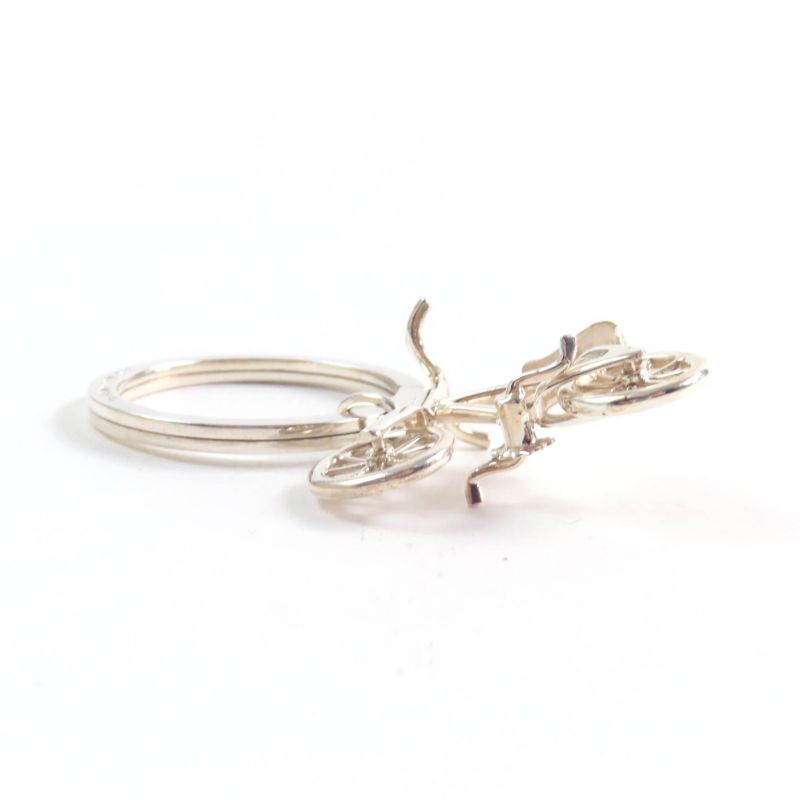 Tiffany & Co Sv925 Rare Model Bicycle Key Ring Key Holder Silver