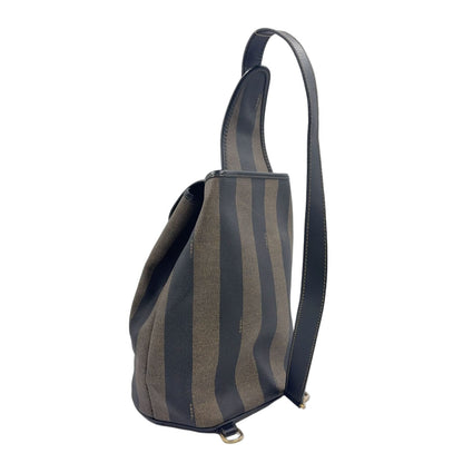 Fendi Pecan Pattern Khaki Brown Shoulder Bag Gold — view 2