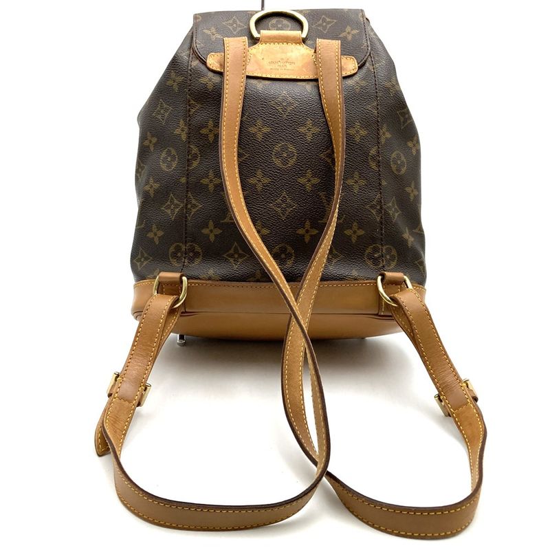 Louis Vuitton M51136 Montsourismm Backpack Daypack Brown Monogram Canvas Women