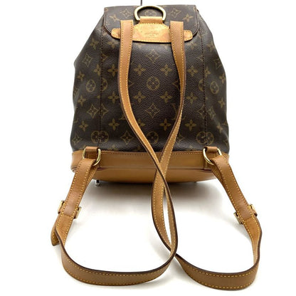 Louis Vuitton M51136 Montsourismm Backpack Daypack Brown Monogram Canvas Women