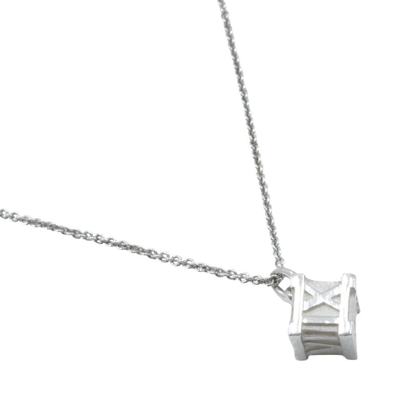 Tiffany & Co Atlas Cube 925 Silver Ladies 7.0g Necklace