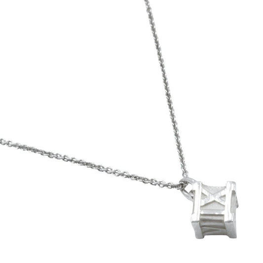 Tiffany & Co Atlas Cube 925 Silver Ladies 7.0g Necklace