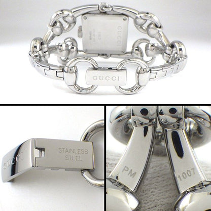 Gucci Watch Signoria 1163/ya116307 Horsebit Motif Diamond Bezel Square White