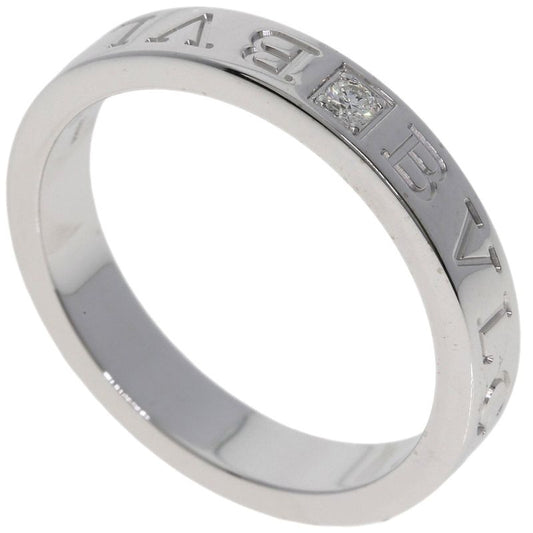 Bvlgari Bulgari Double Logo 1P Diamond Ring And Ring 18K White Gold Ladies
