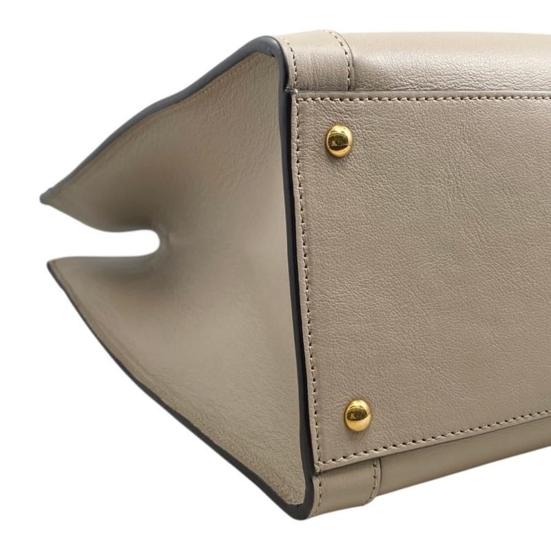 Gucci Tote Bag Diana Bamboo 655658 Leather Double G Beige Gold Hardware Gucci