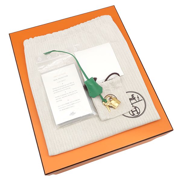 Hermes Handbag Birkin 30 Vaux Epson Cactus Gold Hardware Green D Engraved Box