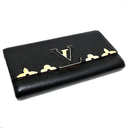 Louis Vuitton Taurillon Portefeuille Capucines M64551 Noir Black Long Wallet