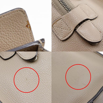 Celine Luggage Micro Shopper Leather Beige Women's Handbag