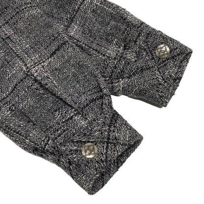 Chanel Jacket Size 40 M Women - P60828 Gray X Black X White Long Sleeve / Tweed
