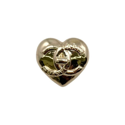Chanel Brooch Heart Motif Coco Mark Ab9129 Gold Chanel